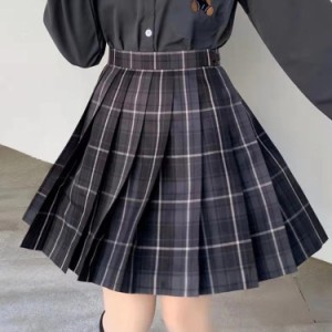 スクールスカート 制服 コスプレ スカート プリーツ 学生 ミニ丈 ボトムス プリーツスカート チェック柄 シンプル ガーリー スクールスカ