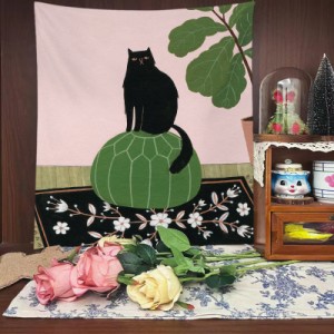 タペストリー 北欧 ボタニカル おしゃれ ナチュラル シンプル 植物 花 フラワー 動物 猫 壁掛け 北欧風 ウォールアート 室内装飾 カーテ