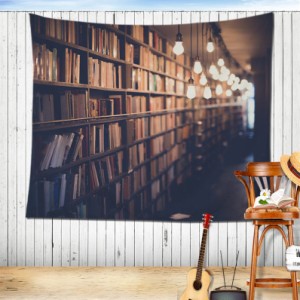 本棚 書棚 図書館 レトロ タペストリー 大判 洗える 多機能ホーム装飾 模様替え 個性ギフト 壁 窓 リビングルーム ベッドルーム 部屋 飾