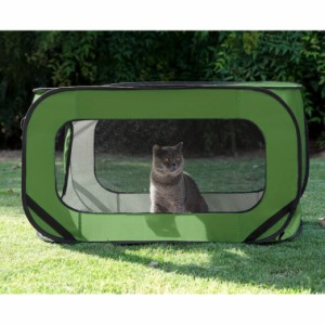 ペット ソフトクレート ペットサークル 犬ケージ 猫 テント 折りたたみ 長方形 メッシュサークル ペットテント 通気性 アウトドア 防水 