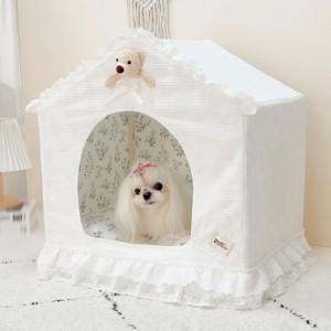 猫 テント ドーム型ベッド ペットベッド ドーム 犬猫用 ペットハウス ねこハウス 犬小屋 猫テント ペットクッション 室内 通気性 洗える 