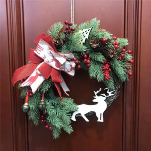 クリスマスリース ナチュラル オーナメント 飾り クリスマス花輪 玄関 ドア 飾り 花輪 掛る 置物 北欧風 アクセサリー クリスマス飾り 造