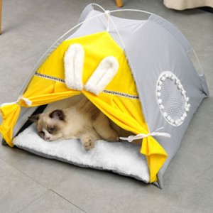 ペット テント おしゃれ 冬用 犬猫用 テント 小型犬 猫 ペットテント クッション付き 犬小屋 猫小屋 洗濯可能 軽量 通気性 コンパクト 組