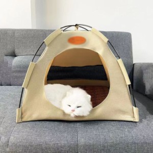 ペットテント 犬 ベッド 猫 ベッド 冬 室内 かわいい 犬小屋 猫小屋 クッション付き 犬猫兼用 四角形 テント型 ペットハウス 折りたたみ 