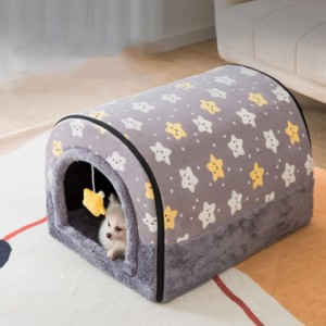猫 ベッド ドーム 冬 大きい ペット ベッド ドーム型 犬小屋 洗える ペットベッド ペットテント クッション付き ペット用寝袋 ペット用品