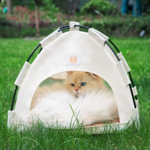 ペット テント 猫 犬 ベッド ハウス 四角 冬 猫用テント 室内 洗える 通気性 折りたたみ 軽量 犬小屋 かわいい 猫小屋 犬小屋 クッション