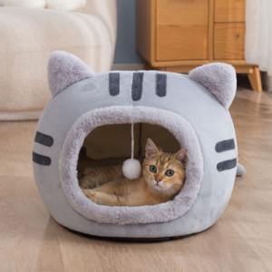 犬 猫 ベッド ペット用寝袋 保温防寒 あったか 冬用 洗える ドーム型 猫ハウス 小型犬 猫用 2WAY 秋冬用 もこもこ ぐっすり眠れる 寝袋 