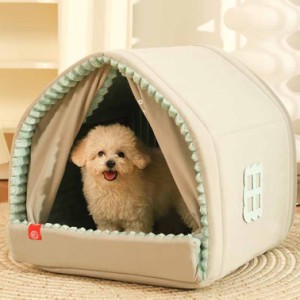 小型犬 ベッド 猫 犬 ベッド ドーム ハウス 冬 洗える ペットハウス 犬用 猫用 ドーム型 おしゃれ かわいい ふわふわ ペット用ベッド ク