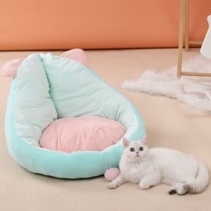 猫 犬 ベッド クッション グッズ ラウンド型 冬 ペットベッド 洗える 暖かい 防寒 ペットソファー キャットベッド 通年 2way もふもふ 円