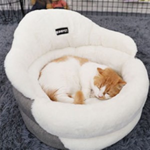 ペットベッド エアコン部屋用 ふわふわ 猫 犬 ベッド クッション モチモチ 綿 ふわふわ 暖かい 冬用 通年 洗える 床暖対応滑りにくい裏生