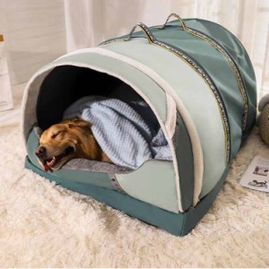 猫ハウス 冬 猫 ベッド ドーム型 ベッド 犬小屋 可愛い 柔らか 水洗え 滑り止め 大型犬 キャット ペット小屋 室内用 クッション付き 室内