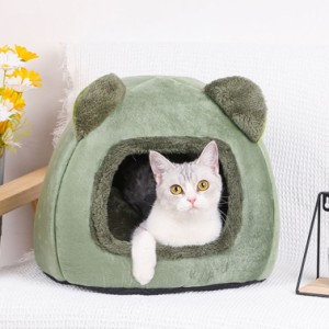 猫 ベッド 犬 ベッド ペットベッド ドーム型 犬用ベット 洗える ふわふわ 大型 ネコ用 大きい ペット小屋 滑り止め 暖かい 防寒 冷房対策