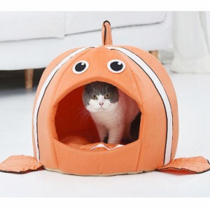 猫 ベッド 冬 猫ハウス ドーム型 ベッド 犬小屋 可愛い 柔らか 水洗え 滑り止め 小型犬 キャット ペット小屋 室内 2WAY 犬用ベッド 猫用