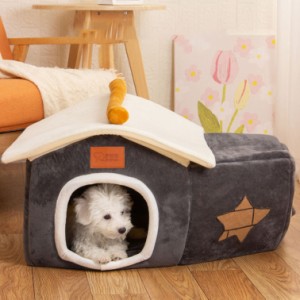 ペットベッド ドーム型 ペットハウス ペット用ペットベッド ペットソファー ペットクッション 小型犬 猫用 屋根付き 滑り止め 休憩所 冬 