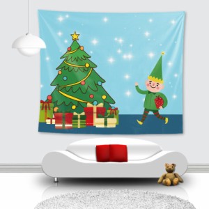 飾り クリスマス飾り タペストリー クリスマスデコレーション 壁飾り 布ポスター インテリア 雑貨 おしゃれ壁掛け 雪だるま モダン 背景
