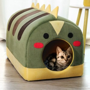 ペットハウス 猫ハウス 猫 ベッド ペットベッド キャットハウス ドーム型 小型犬 猫用 犬用 ペット用品 洗える 暖かい 保温防寒 屋根 か