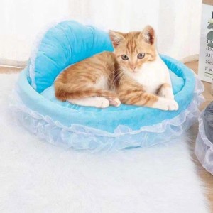 ペットクッション 猫 ペットベッド レース フリル 猫ベッド 犬ベッド 猫用 マット ベッド ペット用ベッド 小型犬 お姫様風 洗える 柔らか