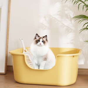 清潔トイレセット オープンタイプ 猫用トイレ リビングにも置ける スタイリッシュでお洒落な猫トイレ オープンタイプ 清潔トイレセット 
