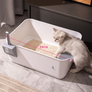 猫用 トイレ シンプル 洗いやすい シンプルデザイン トイレット シンプルデザインで洗いやすい猫用トイレ スコップ ステップ 猫トイレ キ