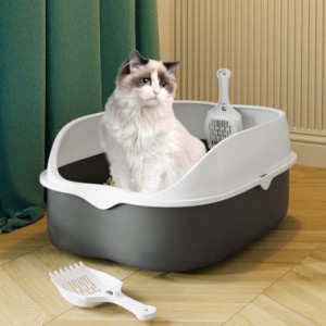 おしゃれなペット用品 ネコトイレ ネコトイレ 猫トイレ ハウス ベッド 猫 トイレ カバーなし ネコのトイレ ハーフカバー シンプル フルオ