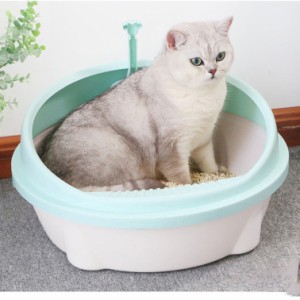 猫 トイレ キャットトイレ 散らかりにくいネコトイレ 本体 猫トイレ お掃除簡単 飛び散りにくい 大型猫 ネコトイレ ペットトイレ おしゃ