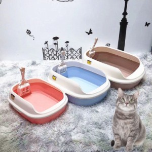 猫トイレ ネコ 砂 清潔 猫用品 スコップ付き におい対策 ペット用 猫砂 匂い対策 猫トイレ ネコ 砂 小型 猫 トイレ 四角 におい対策 猫砂