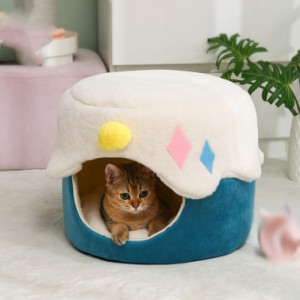 犬 猫 ベッド ドームハウス マット ペットベッド 冬用 折りたたみ ペット マット 洗える 猫ハウス 犬ハウス 犬用ベッド 室内 冬 ふわふわ