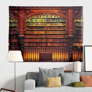 本棚 書棚 図書館 レトロ タペストリー 大判 洗える 多機能ホーム装飾 模様替え 個性ギフト 壁 窓 リビングルーム ベッドルーム 部屋 飾