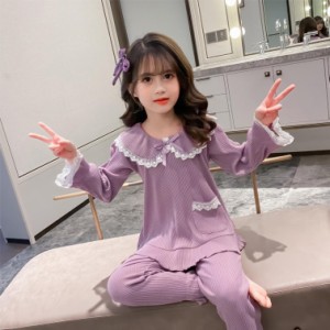 長袖 パジャマ キッズ 子供パジャマ 上下セット ガーゼパジャマ 女の子 子供服 柄物 寝巻き ルームウェア 寝間着 春秋 部屋着 セットアッ