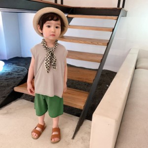 子供服 女の子 スポーツウェア ガールズ 上下セット かわいい 半袖 タンクトップ パンツ 夏服 ルームウェア ドット 水玉 トップス ショー