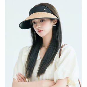 バイザー 帽子 UVカット レディース 小顔効果 春 夏 遮光性 つば広 ゆったり レディース帽子 UVカット 紫外線対策 婦人用 旅行 外出 カジ