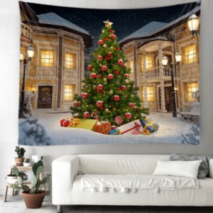 クリスマス タペストリー 壁掛け おしゃれ 暖炉 キラキラ クリスマスツリー 装飾布 欧米風 クリスマスプレゼントインテリア 多機能 模様