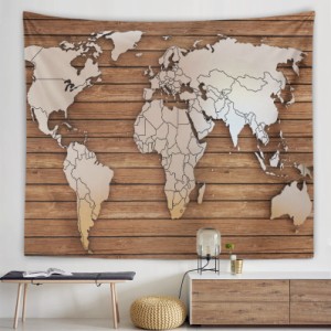 古い世界地図タペストリー ヴィンテージ 地図タペストリー 寝室用壁掛け 歴史的なワールドマップタペストリー ポスター ビーチブランケッ