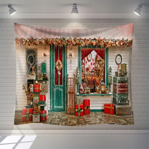 クリスマス飾り タペストリークリスマスデコレーション 壁飾り おしゃれ壁掛け インテリア バナー 壁 窓 欧米風 パターンクリスマスクリ