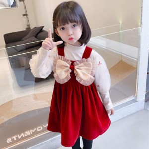 キッズ ワンピース おしゃれ 子供服 キッズ服 長袖 韓風 かわいい 春秋 女児服 Aライン 春夏 キッズワンピース 韓国風 子供 赤ちゃん 通