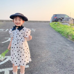 ワンピース 子供服 子供ドレス お姫様ドレス 子ども 女の子 キッズワンピース 水玉 発表会 結婚式 女の子用 冠婚葬祭 長袖 子供 春秋 女