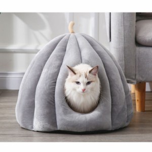 ペットベッド 猫 ペット ベッド ドームハウス ドーム型 ベッド ドーム ハウス カボチャ ペットテント クッション付き ペット用寝袋 ふか