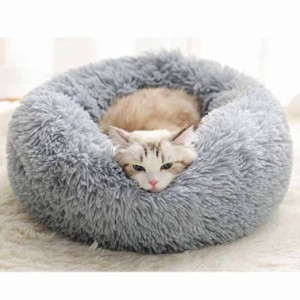 猫 ベッド ペットベッド 冬 フランネル 猫 猫用 犬 犬用 小型犬 フラン ペットベッド 円形 直径約40cm 4色展開 洗える 無地 シンプル か