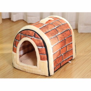 ペットベッド 犬 猫 ベッド 猫ハウス ドーム型 ペットハウス クッション付き 洗濯可能 おしゃれ ふわふわ 小型犬 滑り止め 暖かい 可愛い