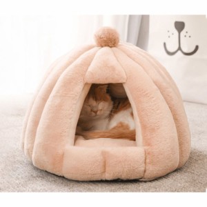 犬 猫 ベッド 冬用 ドーム型 ペットベッド ドーム 犬小屋 小型犬 お昼寝 キャットハウス 小動物用 ふかふか 可愛い 厚め クッション付き 