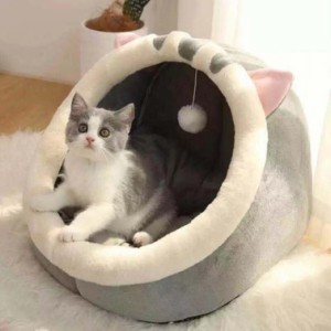 ドームハウス ペットベッド 猫用 ペット ハウス ドームハウス 猫耳 秋 冬 ペット 恐竜型 小型犬 可愛い 洗える ベッド 猫 秋用 冬用 ドー