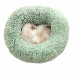犬ベッド 猫ベッド ふわふわ 丸型 クッション もふもふ ラウンド型 ペットベッド ぐっすり眠る 猫用 小型犬用 もこもこ 暖かい 滑り止め 