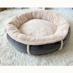 ラウンドベッド XLサイズ 犬猫用 ペット用 洗える ペットベッド 猫ベッド 犬 クッション ペットソファー ふわふわ 暖か 通年 洗える 滑り