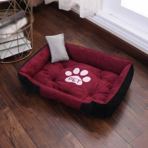 猫ベッド 通年 犬 ベッド 北欧風 ネコ 洗える ペットベッド スクエア型 小型犬・猫用 犬 クッション 滑り止め オールシーズン 冬用ベッド