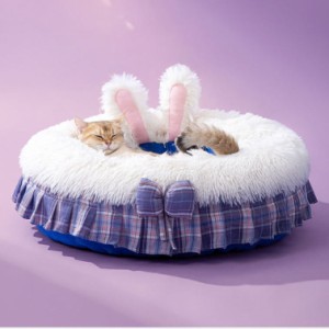 ペットベッド 暖かい 丸型 高反発 可愛いベッド 猫 犬 ペットソファー ふわふわ 丸洗い ぐっすり眠る 冬寒さ対策 滑り止め 中型 小型犬 