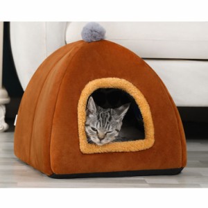 猫ハウス ペットベッド キャットハウス 冬用 ドーム型 寒さ対策 猫用ベッド ペットクッション 暖かい ふわふわ 猫ベッド 犬ベッド ペット