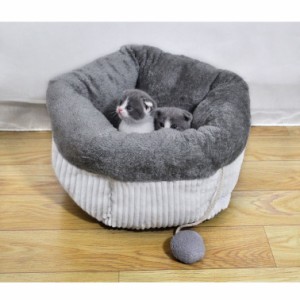 ペットベッド 犬用 猫用 ベッド ペット 猫ハウス 小型犬 猫ベット クッション キャットハウス ペット用ベッド 犬ベッド 丸形 ペットベッ