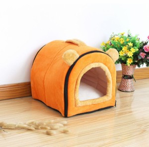 犬 ドーム型ベッド ペットベッド 犬猫用 ペットハウス ねこハウス 犬小屋 猫 テント ペットクッション 室内用 暖かい 洗える 折りたたみ 