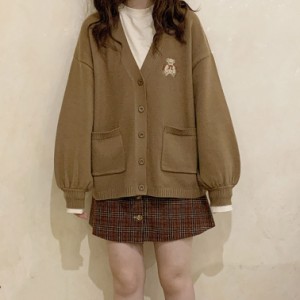 スクール 制服 カーディガン カーデ ィガン セーター カーデ ニット セーター トップス 学生 服 アウター 無地 羽織 女子 通学 レディー