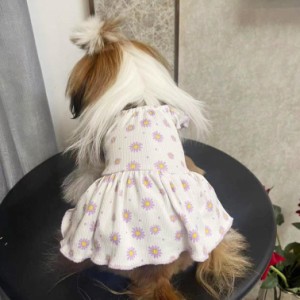 ドッグウェア 犬服 ワンピース 夏 犬の服 ペット服 お姫様 ドレス 春夏 涼しい 通気性 洋服 犬用 ペット用 猫服 小中型犬 女の子 花柄 ペ